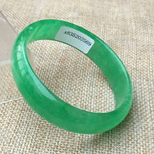 Load image into Gallery viewer, 10% OFF- 54/55/56mm x 50mm Certified Natural Green Jadeite Emerald A*Jade HandCarved Bangle x2569