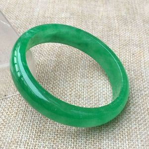 10% OFF- 55/56/57mm Certified Natural Green Jadeite Emerald A*Jade HandCarved Bangle x2561