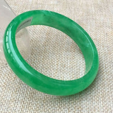 Load image into Gallery viewer, 10% OFF- 55/56/57mm Certified Natural Green Jadeite Emerald A*Jade HandCarved Bangle x2561