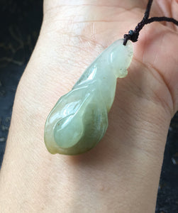 10% OFF- Certified Natural Oily Green Jadeite Emerald A*Jade HandCarved LiLy Flower Pendant