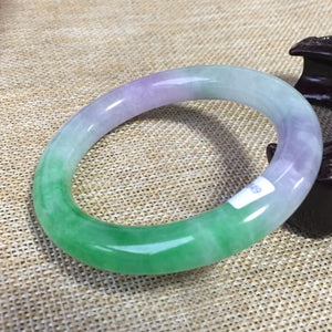 10% OFF- 55/56/57mm Certified Natural 3 Color Jadeite Emerald A*Jade HandCarved Bangle HA0849