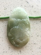 Load image into Gallery viewer, 10% OFF- Certified Natural Jadeite Emerald A*Jade HandCarved Money Coin Happy Pig Pendant 猪 K1130