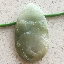 Load image into Gallery viewer, 10% OFF- Certified Natural Jadeite Emerald A*Jade HandCarved Money Coin Happy Pig Pendant 猪 K1130