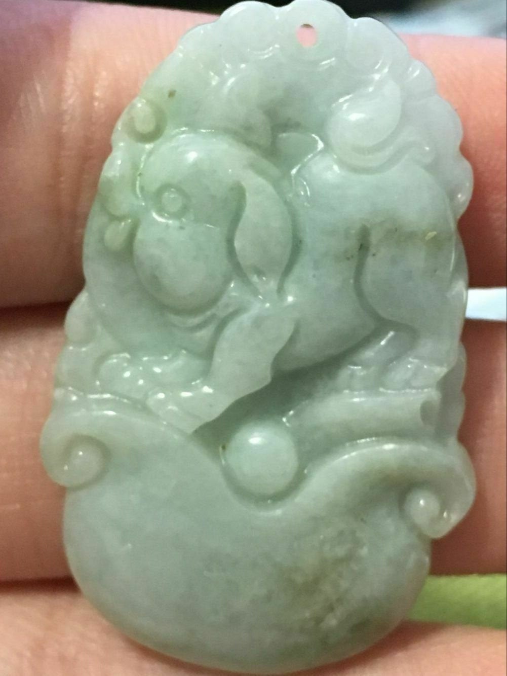 10% OFF- Certified Natural Jadeite Emerald A*Jade HandCarved Pig Pendant X2089