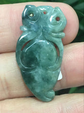 Load image into Gallery viewer, 10% OFF- Certified Natural Oily Green Jadeite Emerald A*Jade HandCarved Peachant Pendant X3705