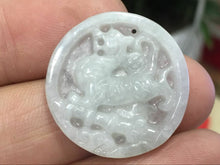 Load image into Gallery viewer, 10% OFF- Certified Natural Icy Jadeite Emerald A*Jade HandCarved Tiger Pendant K1564