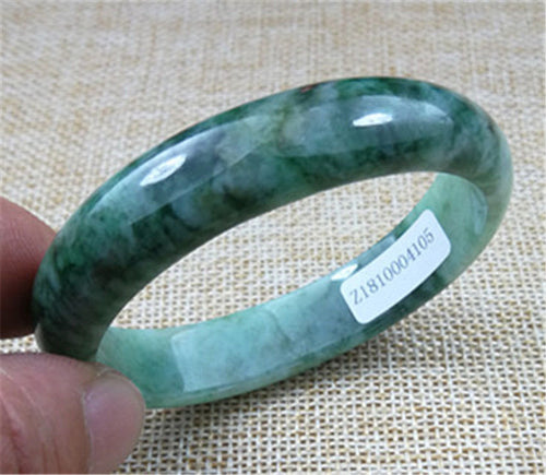 10% OFF- 52/53/54 x 47.5m Certified Natural Jadeite Emerald A*Jade HandCarved Bangle Z-4105