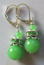 Load image into Gallery viewer, 10% OFF- 2 pcs Certified Natural Handmade A Pair of Green Jade Drop Earrings SP LEVERBACK