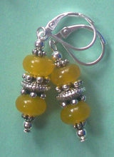 Load image into Gallery viewer, 10% OFF- 2 pcs Certified Natural Handmade A Pair of Yellow Jade Drop Earrings SP LEVERBACK