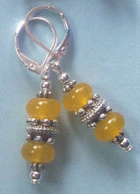 Load image into Gallery viewer, 10% OFF- 2 pcs Certified Natural Handmade A Pair of Yellow Jade Drop Earrings SP LEVERBACK