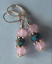 Load image into Gallery viewer, 10% OFF- 2 pcs Certified Natural Handmade A Pair of Pink Jade Drop Earrings SP LEVERBACK