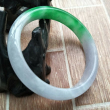 Load image into Gallery viewer, 10% OFF- 55/56/57mm Certified Natural Jadeite Emerald A*Jade HandCarved Bangle K000