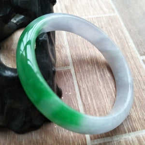 10% OFF- 55/56/57mm Certified Natural Jadeite Emerald A*Jade HandCarved Bangle K000