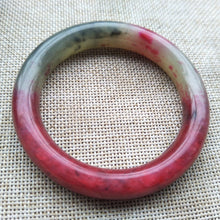 Load image into Gallery viewer, 10% OFF- 54/55/56mm Certified Natural Red Emerald A*Jade HandCarved Bangle H556