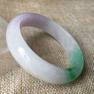 10% OFF- 55/56/57mm Certified Natural 3 Color Jadeite Emerald A*Jade HandCarved Bangle x2354