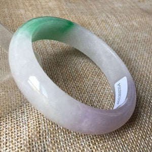 10% OFF- 55/56/57mm Certified Natural 3 Color Jadeite Emerald A*Jade HandCarved Bangle x2354