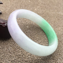 Load image into Gallery viewer, 10% OFF- 56/57/58mm Certified Natural 3 Color Jadeite Emerald A*Jade HandCarved Bangle x2418