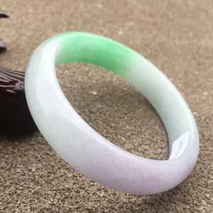 10% OFF- 56/57/58mm Certified Natural 3 Color Jadeite Emerald A*Jade HandCarved Bangle x2418