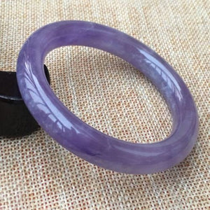 10% OFF- 54/55/56mm Certified Natural Lavender Jadeite Emerald A*Jade HandCarved Bangle 0115