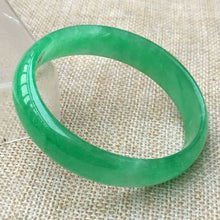 Load image into Gallery viewer, 10% OFF- 54/55/56mm x 50mm Certified Natural Green Jadeite Emerald A*Jade HandCarved Bangle x2569