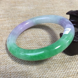 10% OFF- 55/56/57mm Certified Natural 3 Color Jadeite Emerald A*Jade HandCarved Bangle HA0849