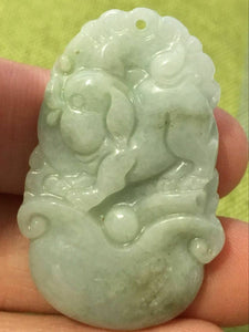 10% OFF- Certified Natural Jadeite Emerald A*Jade HandCarved Pig Pendant X2089