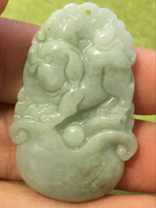 10% OFF- Certified Natural Jadeite Emerald A*Jade HandCarved Pig Pendant X2089