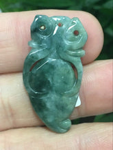 Load image into Gallery viewer, 10% OFF- Certified Natural Oily Green Jadeite Emerald A*Jade HandCarved Peachant Pendant X3705