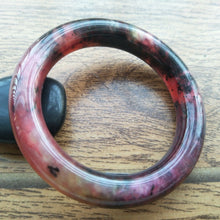 Load image into Gallery viewer, 10% OFF- 53/54/55mm Certified Natural Red Jadeite Emerald A*Jade HandCarved Bangle K131