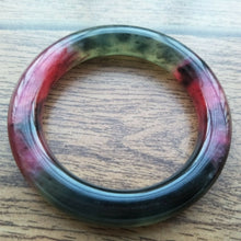 Load image into Gallery viewer, 10% OFF- 55/56/57mm Certified Natural Red Jadeite Emerald A*Jade HandCarved Bangle A004