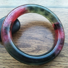 Load image into Gallery viewer, 10% OFF- 55/56/57mm Certified Natural Red Jadeite Emerald A*Jade HandCarved Bangle A004