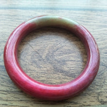 Load image into Gallery viewer, 10% OFF- 54/55/56mm Certified Natural Red Jadeite Emerald A*Jade HandCarved Bangle A002