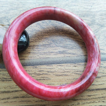 Load image into Gallery viewer, 10% OFF- 53/54/55mm Certified Natural Red Jadeite Emerald A*Jade HandCarved Bangle A202