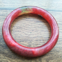 Load image into Gallery viewer, 10% OFF- 53/54/55mm Certified Natural Red Jadeite Emerald A*Jade HandCarved Bangle A209