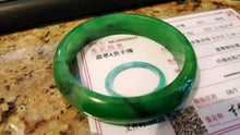 Load image into Gallery viewer, 10% OFF- 56/57/58mm Certified Natural Jadeite Emerald A*Jade HandCarved Bangle HA0827