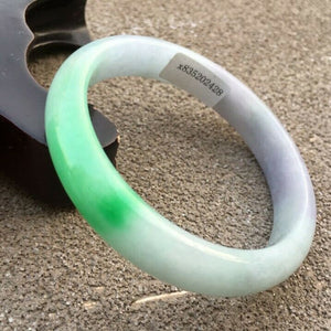 10% OFF- 55/56/57mm Certified Natural Jadeite Emerald A*Jade HandCarved Bangle x2428