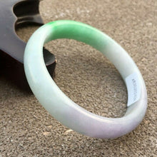 Load image into Gallery viewer, 10% OFF- 55/56/57mm Certified Natural Jadeite Emerald A*Jade HandCarved Bangle x2428