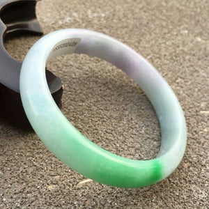 10% OFF- 55/56/57mm Certified Natural Jadeite Emerald A*Jade HandCarved Bangle x2428