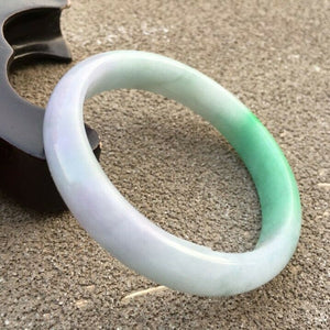 10% OFF- 55/56/57mm Certified Natural Jadeite Emerald A*Jade HandCarved Bangle x2428