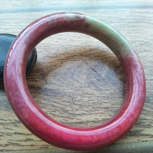 Load image into Gallery viewer, 10% OFF- 54/55/56mm Certified Natural Red Jadeite Emerald A*Jade HandCarved Bangle A002