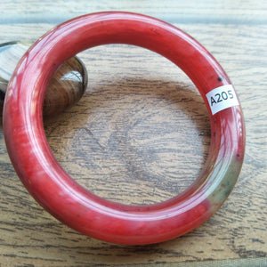 10% OFF- 53/54/55mm Certified Natural Red Jadeite Emerald A*Jade HandCarved Bangle A209