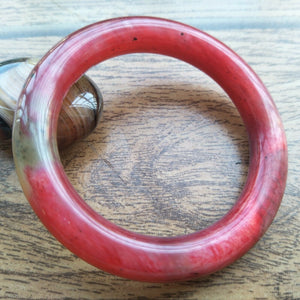 10% OFF- 53/54/55mm Certified Natural Red Jadeite Emerald A*Jade HandCarved Bangle A209