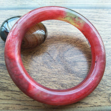 Load image into Gallery viewer, 10% OFF- 53/54/55mm Certified Natural Red Jadeite Emerald A*Jade HandCarved Bangle A209