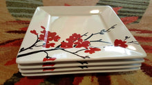 Load image into Gallery viewer, 1 Set of 4 pcs-Indonesia Coventry Porcelain Fine Red Flower Plates