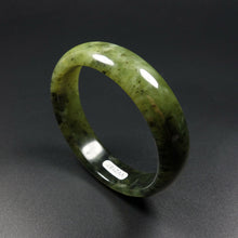 Load image into Gallery viewer, 10% OFF- 57/58/59mm Certified Natural Jadeite Emerald A*Jade Handcarved Bangle V2187