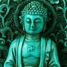 Load image into Gallery viewer, 4.72&#39;&#39;H- Chinese Natural Antique Exquisite Turquoise Handcarved Sculpture Buddha Statue