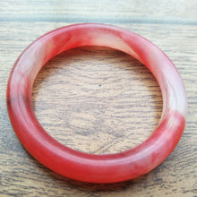 Load image into Gallery viewer, 10% OFF- 53/54/55 mm Certified Natural Red Emerald A*Jade Handcarved Round Bangle A211