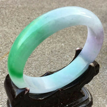 Load image into Gallery viewer, 10% OFF- 56/57/58mm Certified Natural 3 Color Jadeite Emerald A*Jade HandCarved Bangle x8023