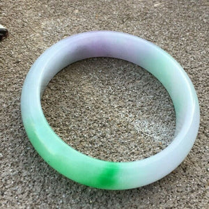 10% OFF- 56/57/58mm Certified Natural 3 Color Jadeite Emerald A*Jade HandCarved Bangle x8023