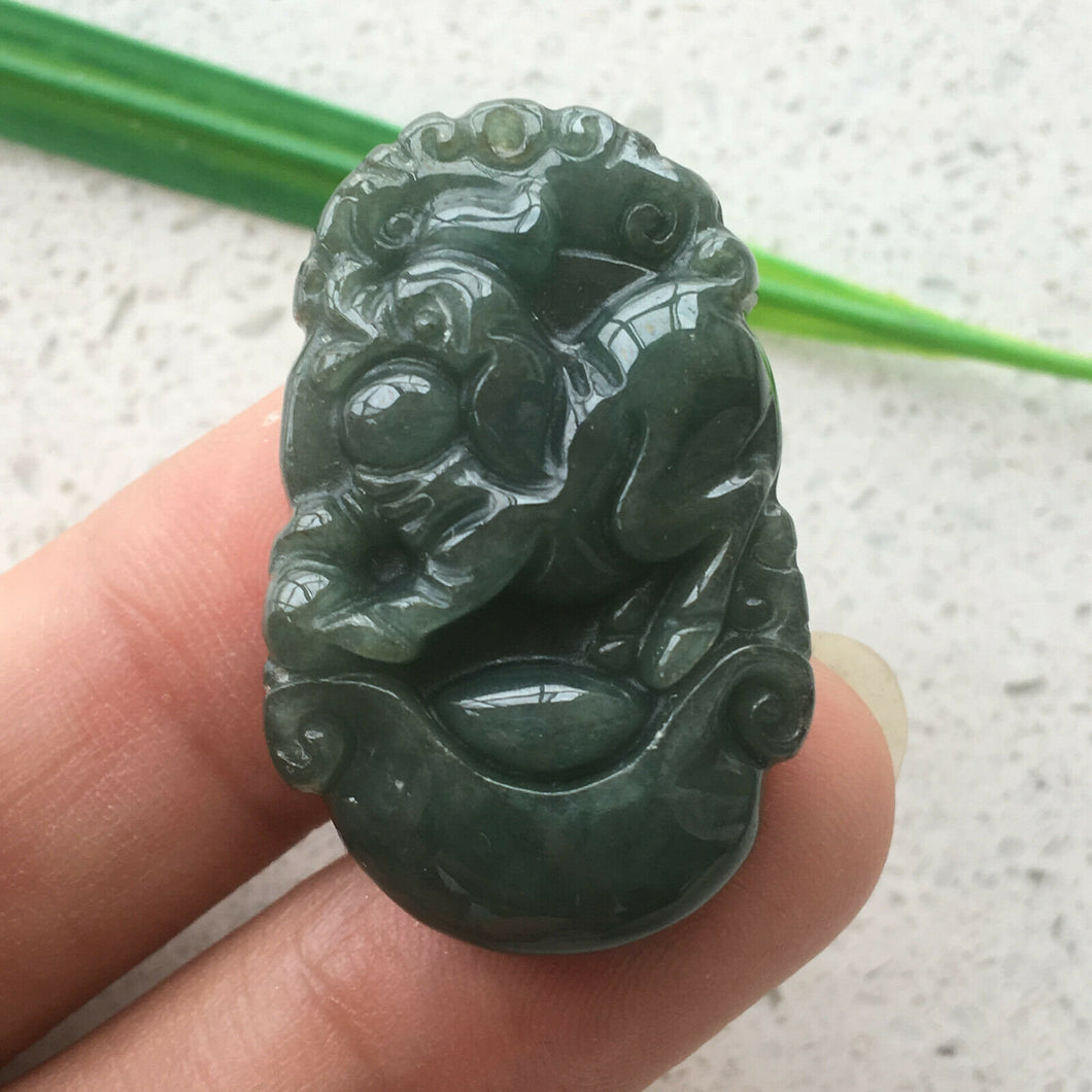 10% OFF- Certified Natural Jadeite Emerald A*Jade HandCarved Pig Pendant猪 F0804